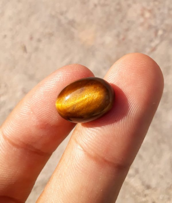 8.6ct Tiger Eye Cabochon - June Birthstone - June Birthstone -  15x11mm