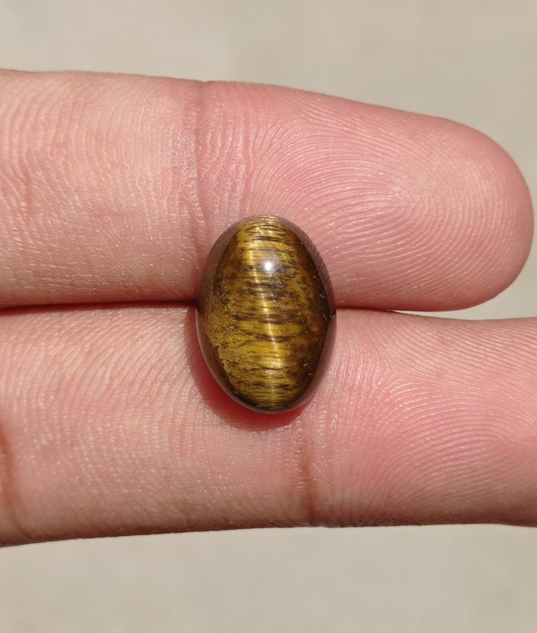 9.2ct Tiger Eye Cabochon - June Birthstone - June Birthstone -  16x11x7mm