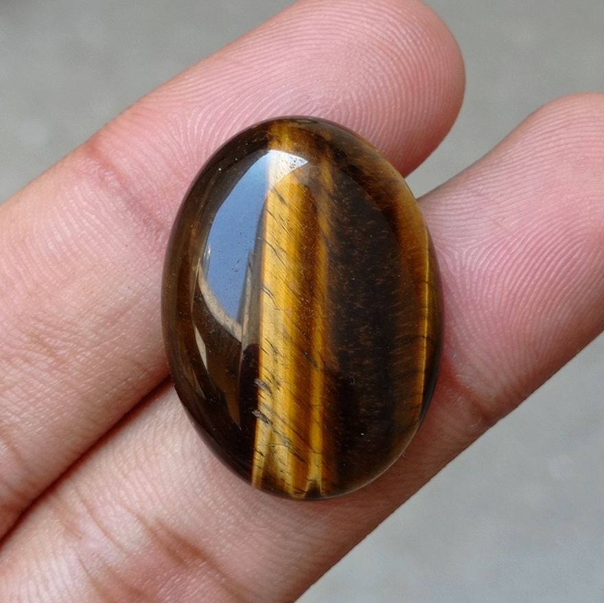 36.5ct Tiger Eye Cabochon - June Birthstone - June Birthstone -  30x22x7mm