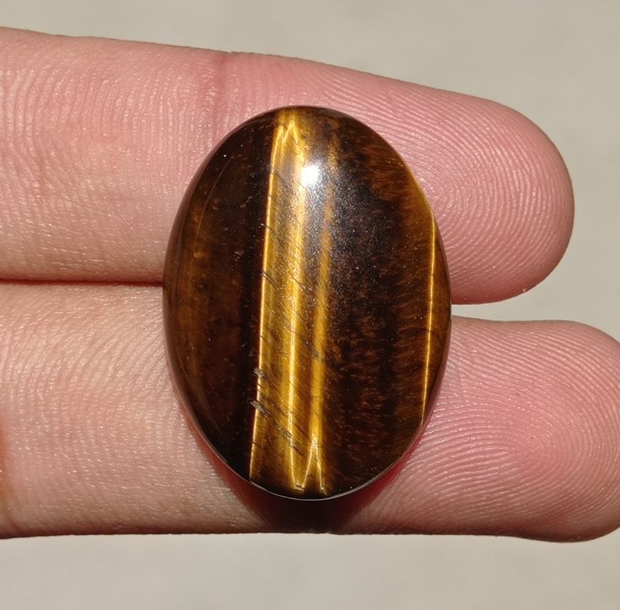 36.5ct Tiger Eye Cabochon - June Birthstone - June Birthstone -  30x22x7mm