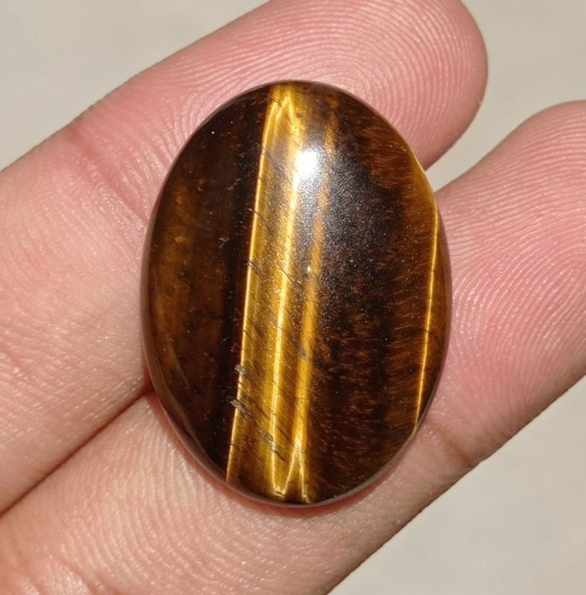36.5ct Tiger Eye Cabochon - June Birthstone - June Birthstone -  30x22x7mm