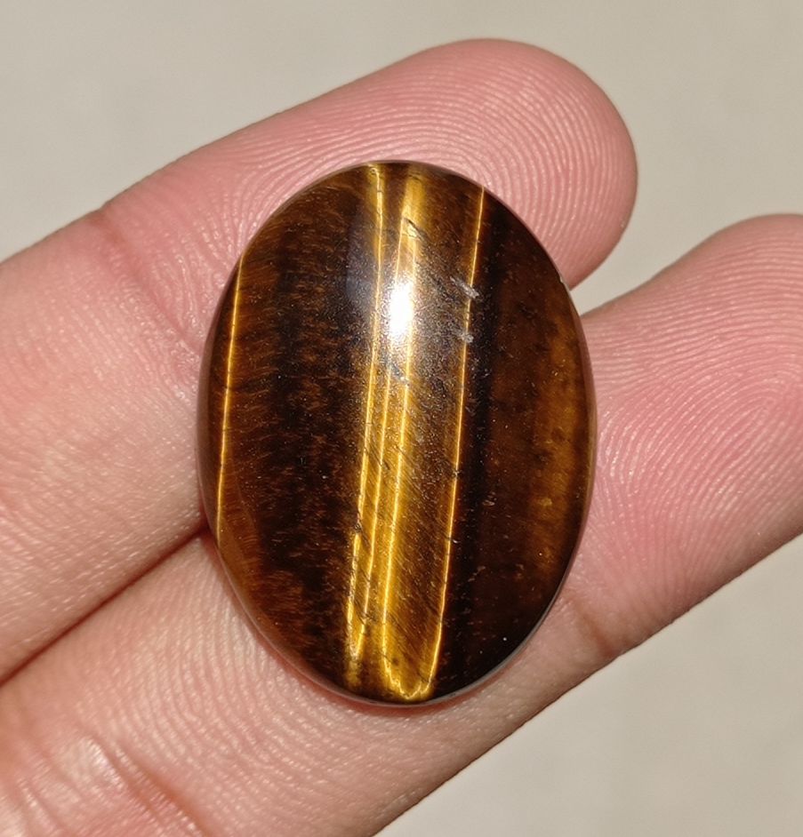 36.5ct Tiger Eye Cabochon - June Birthstone - June Birthstone -  30x22x7mm