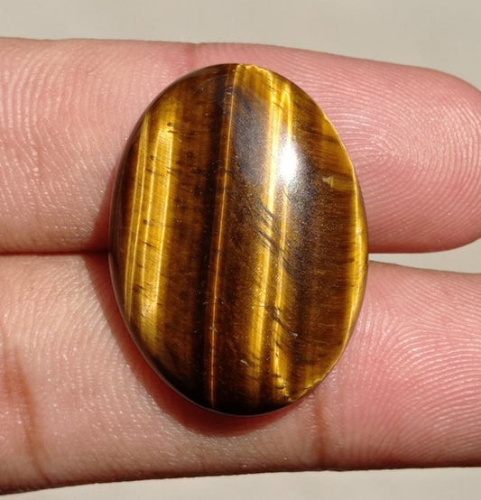 35.6ct Tiger Eye Cabochon - June Birthstone - June Birthstone - 29.5x22x7mm