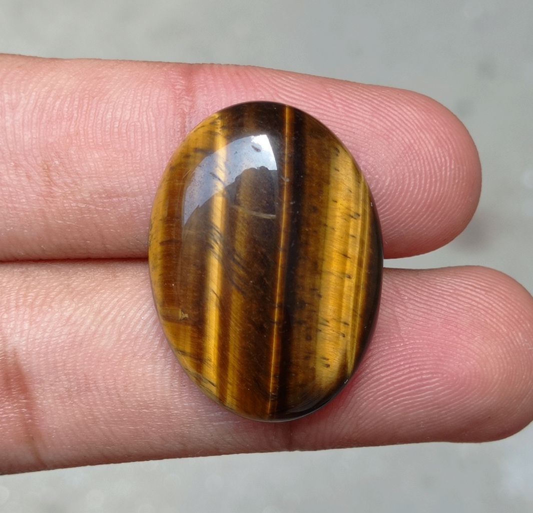 35.6ct Tiger Eye Cabochon - June Birthstone - June Birthstone -  29.5x22x7mm