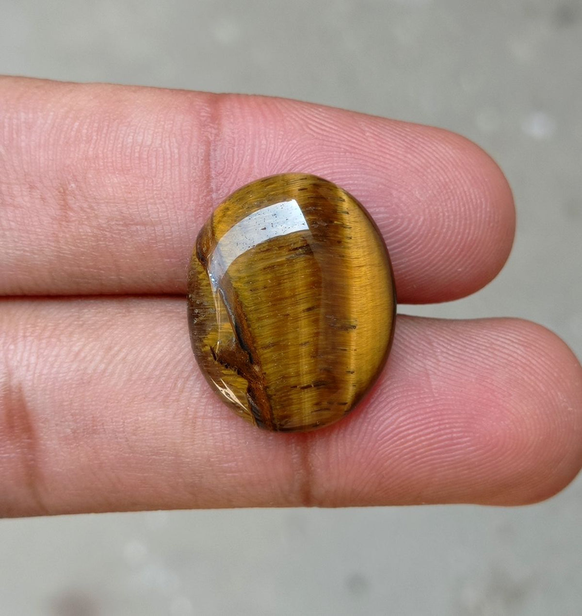 18.9ct Tiger Eye Cabochon - June Birthstone - June Birthstone -  23x18x5mm
