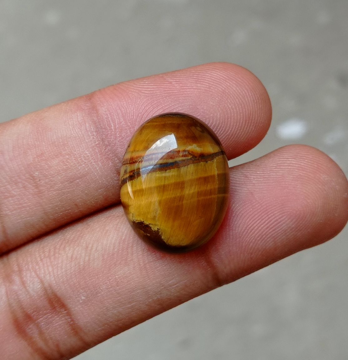 28.5ct Tiger Eye Cabochon - June Birthstone - June Birthstone -  22x18x8mm