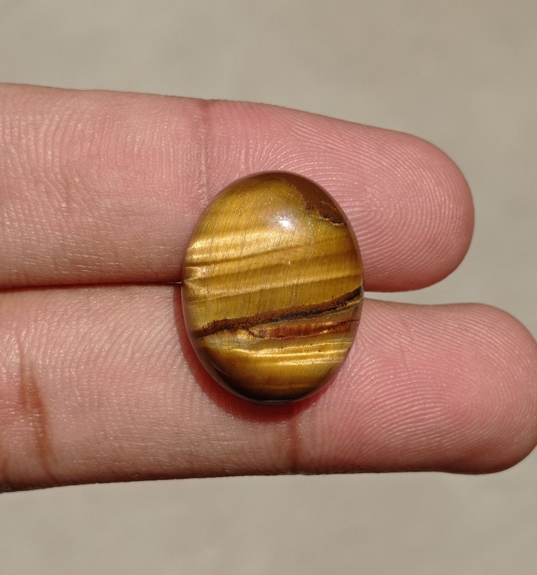28.5ct Tiger Eye Cabochon - June Birthstone - June Birthstone -  22x18x8mm