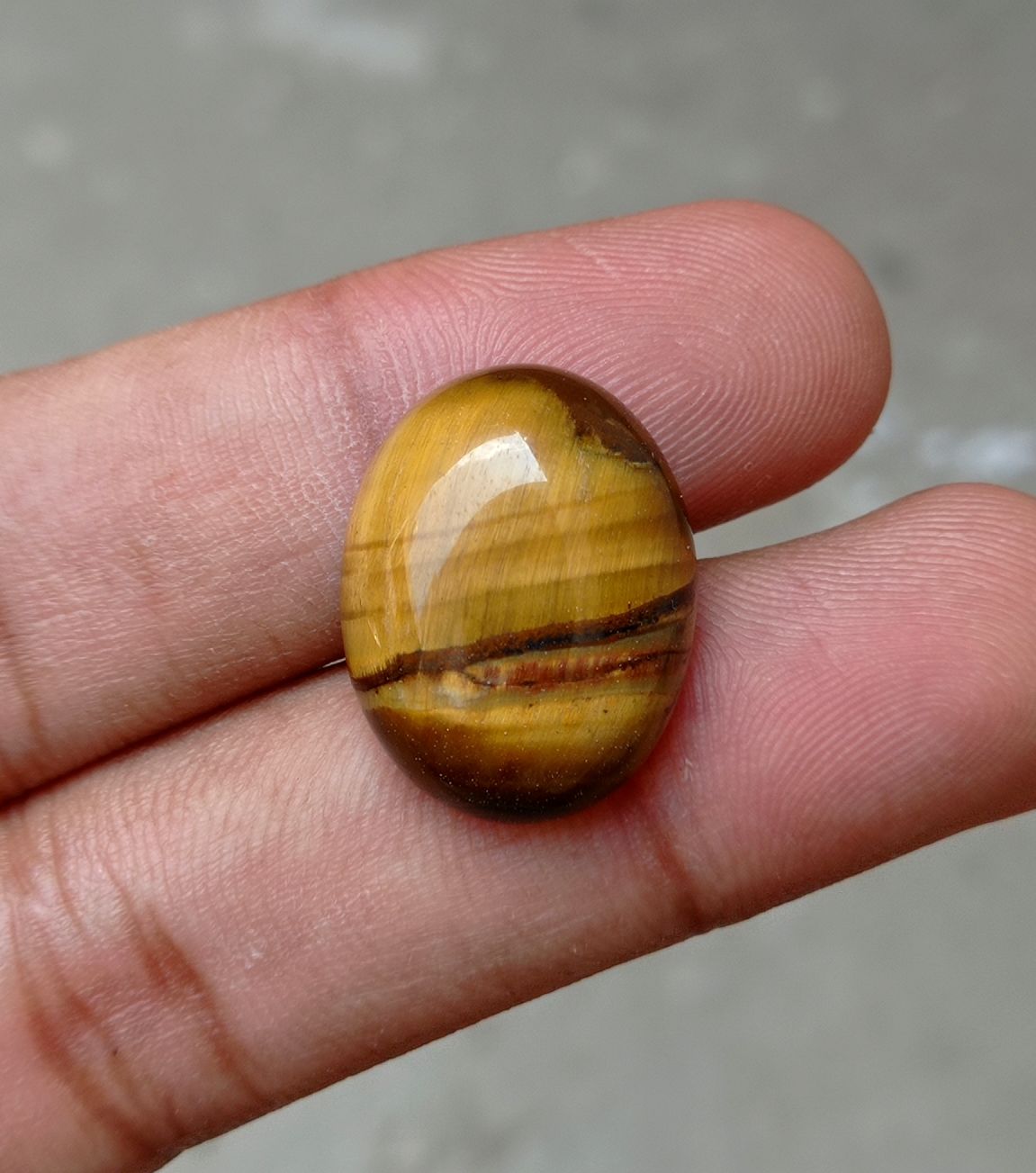 28.5ct Tiger Eye Cabochon - June Birthstone - June Birthstone -  22x18x8mm