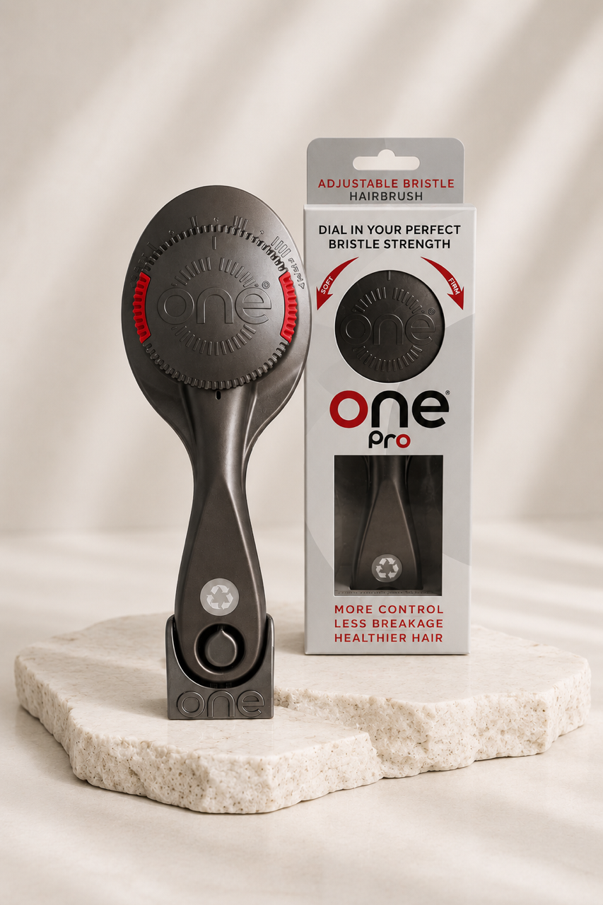 ONE Brush Pro - Adjustable Bristle Hairbrush, Titanium