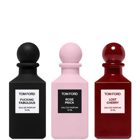 Tom Ford Private Blend Mini Decanter Gift Set 12ml Rose Prick EDP + 12ml Lost Cherry EDP + 12ml Bitter Peach EDP