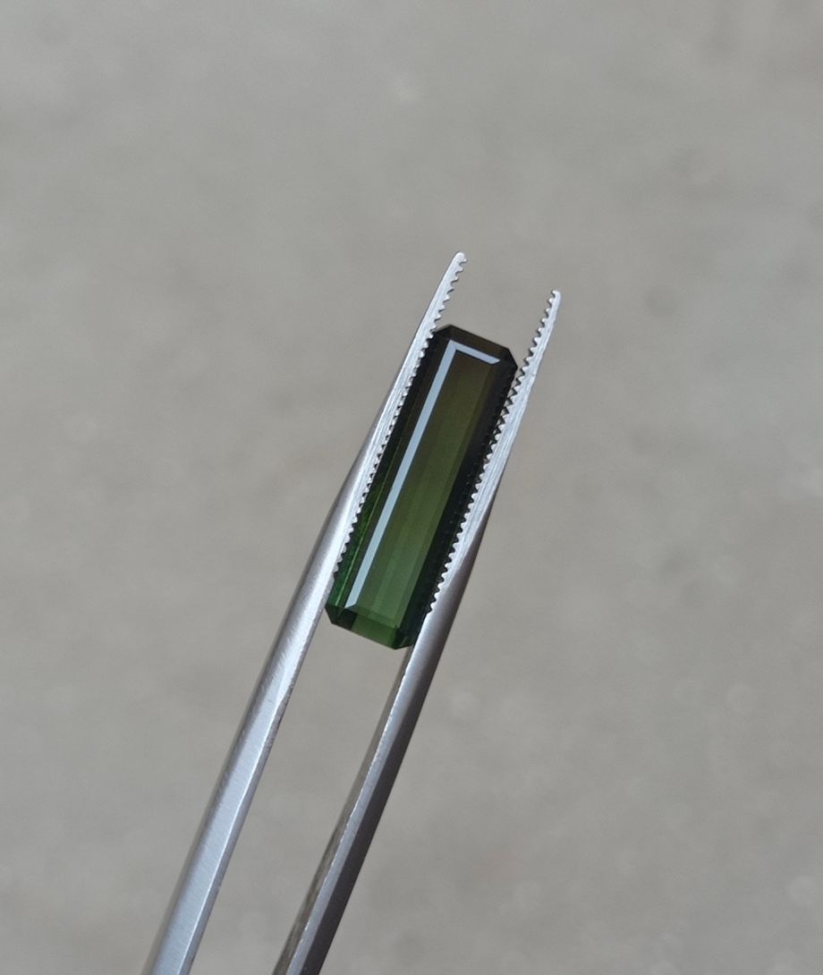 5.8ct Natural Bi-Color Green Tourmaline Gemstone - October Birthstone