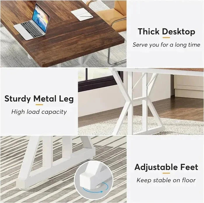 160cm Executive Office Desk - Minimalist Laptop Study & Writing Table