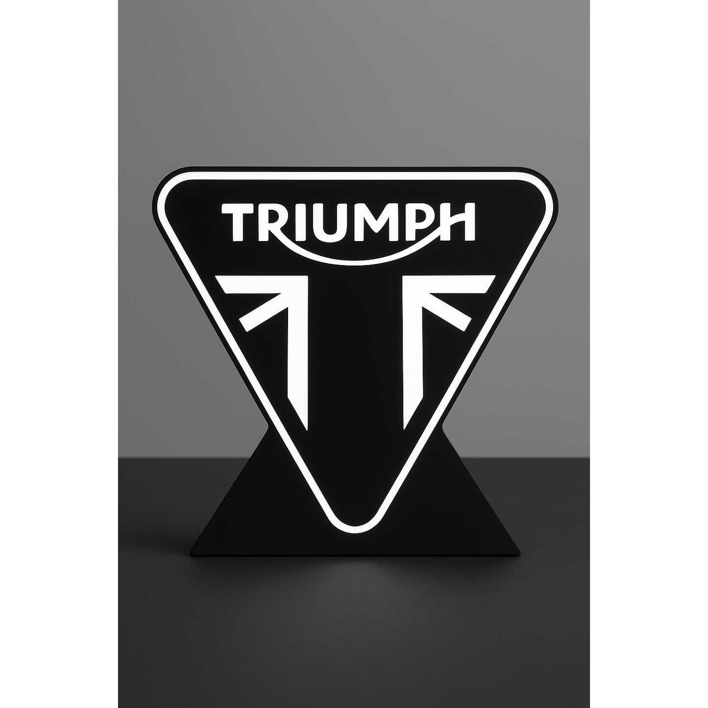 Triumph Motorcycle LED Lightbox – Battery Powered Garage Display (No Batteries Included)