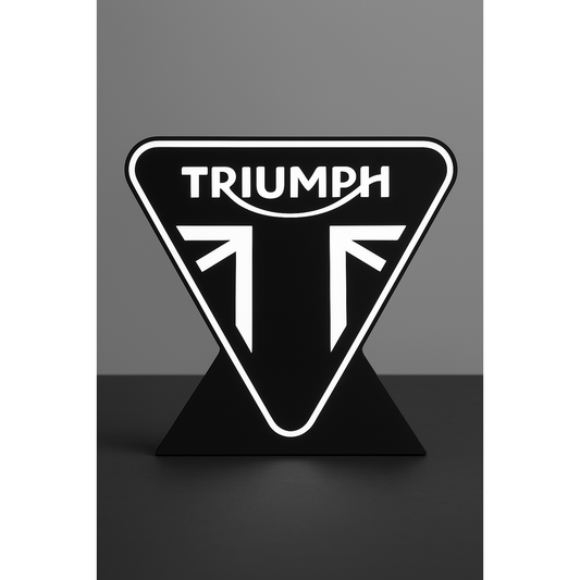 Triumph Motorcycle LED Lightbox – Battery Powered Garage Display (No Batteries Included)