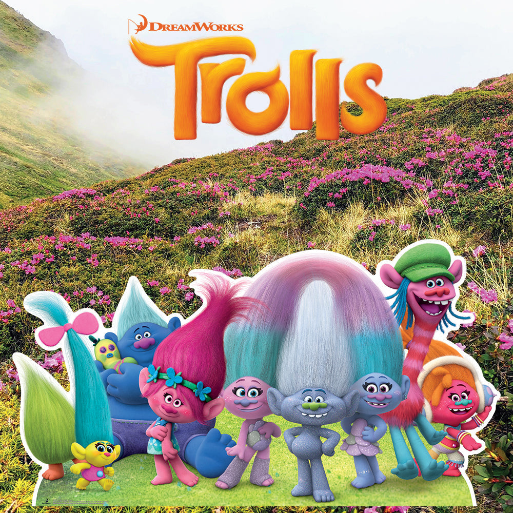 SC930 Trolls Stand-In (Can't Stop the Feeling Left) Cardboard Cut Out Height 136cm