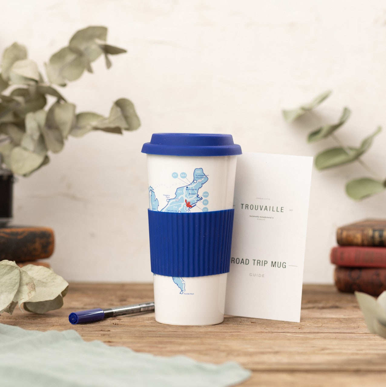 USA Road Trip Map Coloring Travel Mug