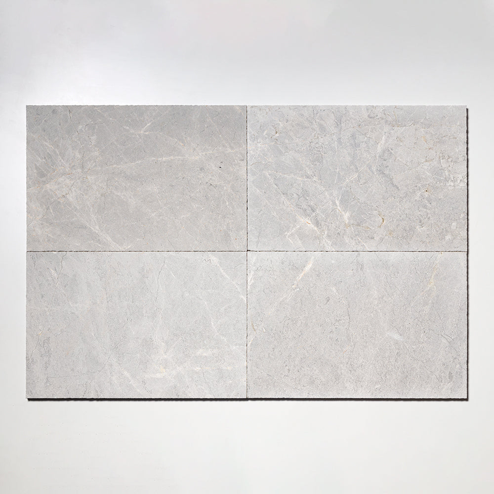 Tundra Gray Tumbled Marble Floor Wall Tile – 406 × 610 × 12 mm