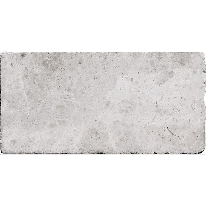 Tundra Gray Tumbled Marble Floor Wall Tile – 406 × 610 × 12 mm