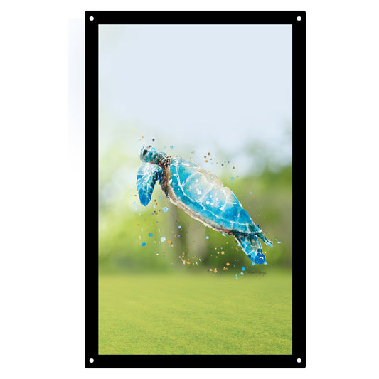 Swimming Turtle Garden Mirror