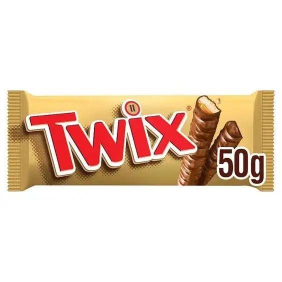 Twix Chocolate Biscuit Twin Bars 50g (Case of 32)
