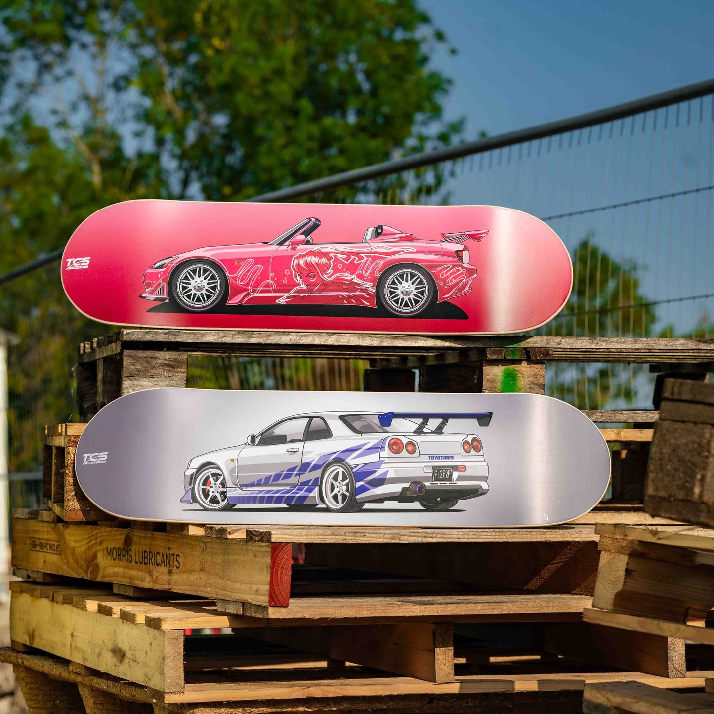 Suki's 2 F and 2 Finspired Skate Deck Wall Art