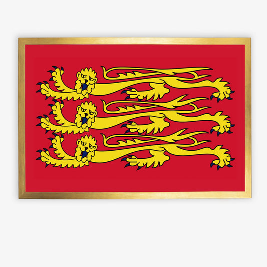 "Three Lions Royal Standard of England" on Framed Prints, Canvas, Framed Canvas, Acrylic or Print-only