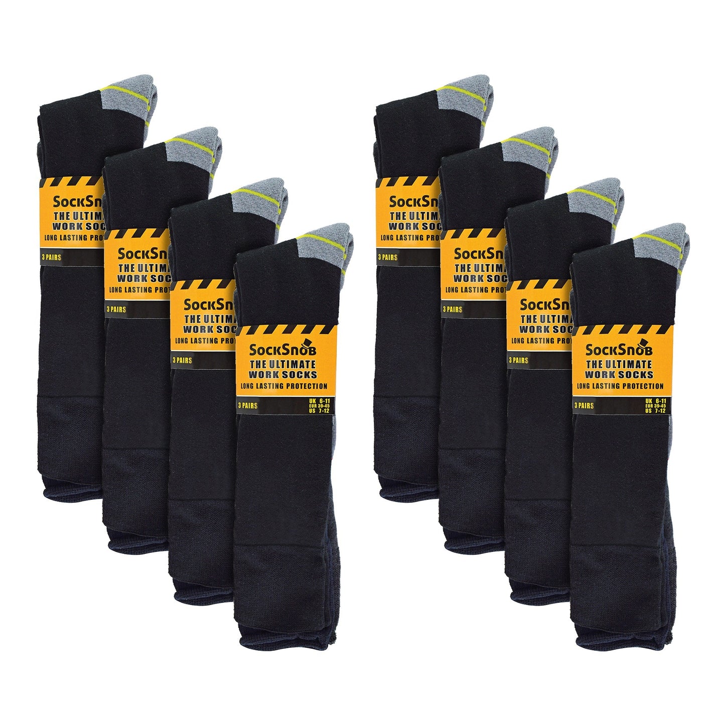 Mens Long Knee High Work Socks (Multipack Options)