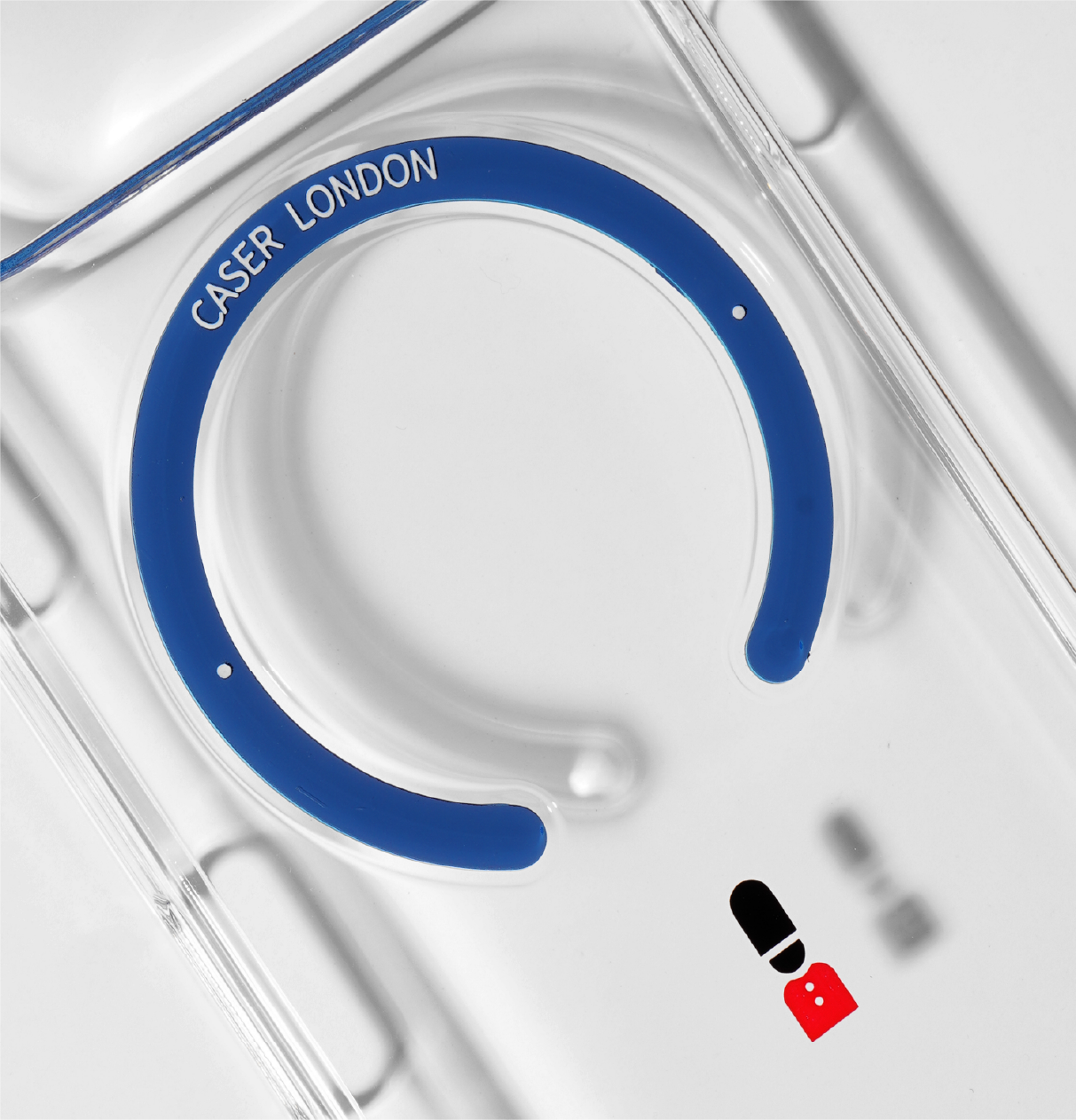 Slim Clear iPhone Air Case with Royal Blue MagSafe Ring - King's Guard | The Iconic Slim
