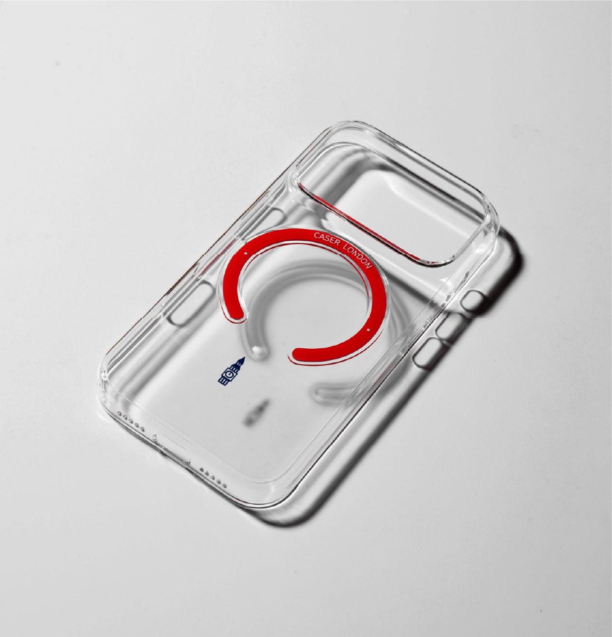 Slim Clear iPhone Air Case with Red MagSafe Ring - Big Ben | The Iconic Slim