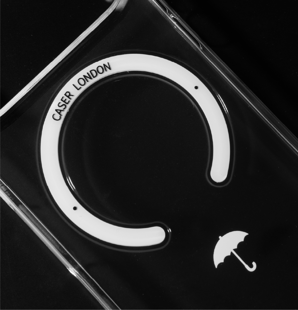 Slim Clear iPhone 17 Pro Max Case with White MagSafe Ring - Umbrella Icon | The Iconic Slim