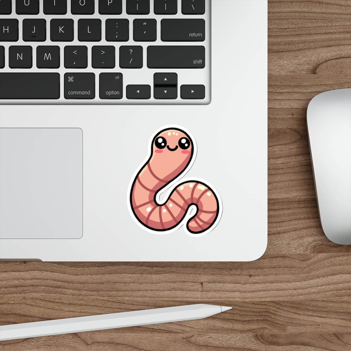 Cute Worm Sticker