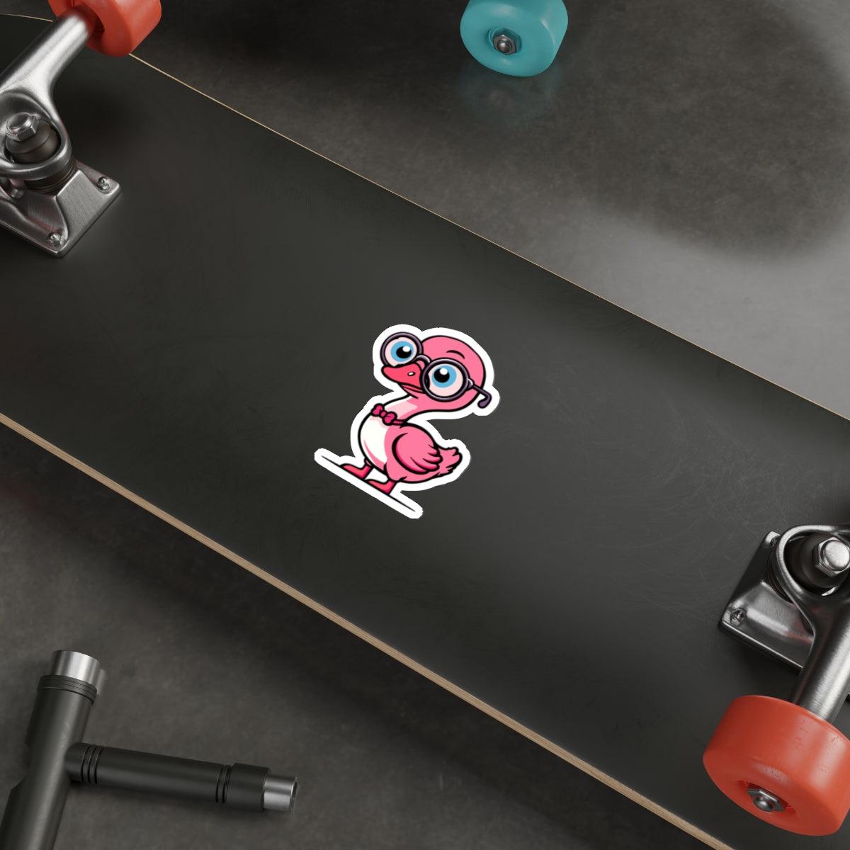 Geeky Pink Goose Sticker