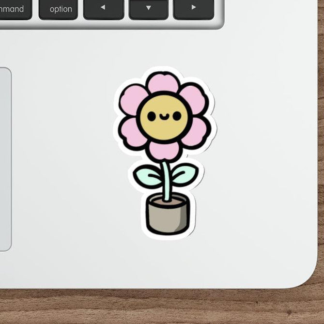 Cartoon Flower in Pot Sticker