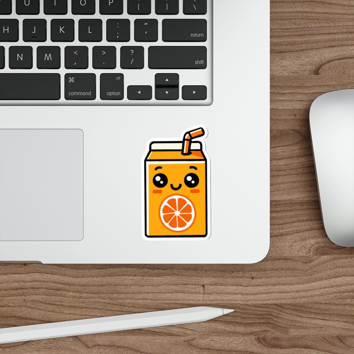 Cute Orange Juice Box Sticker