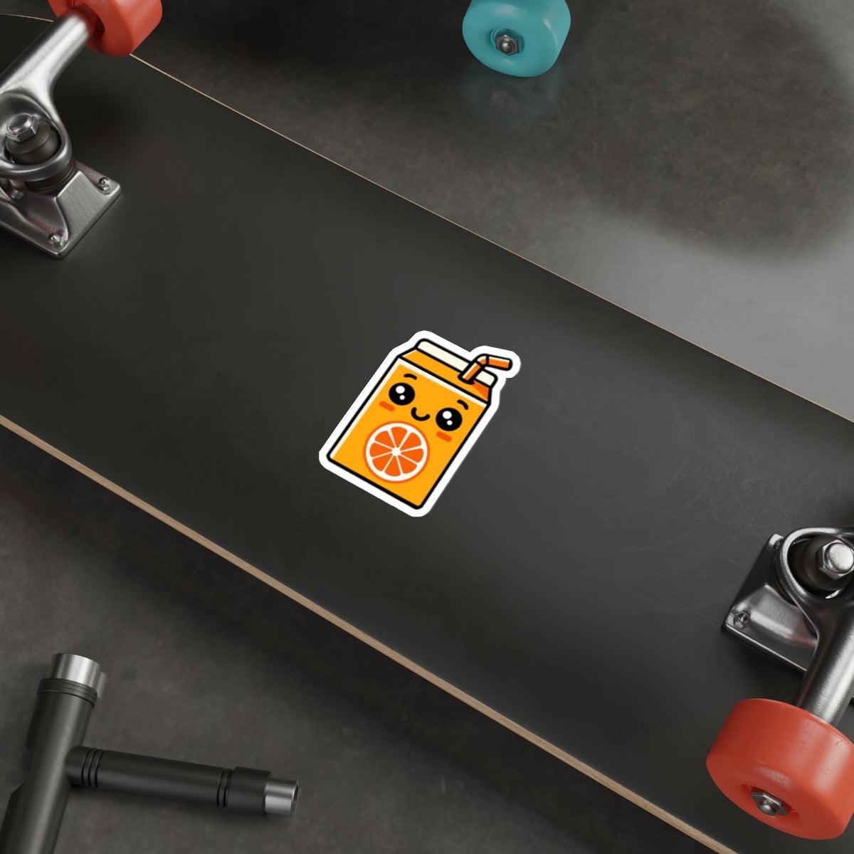 Cute Orange Juice Box Sticker