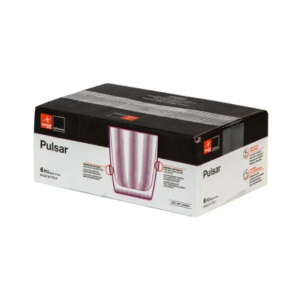 Bormioli Rocco Pulsar Double Old Fashioned Glasses Clear - 390ml - Set of 6