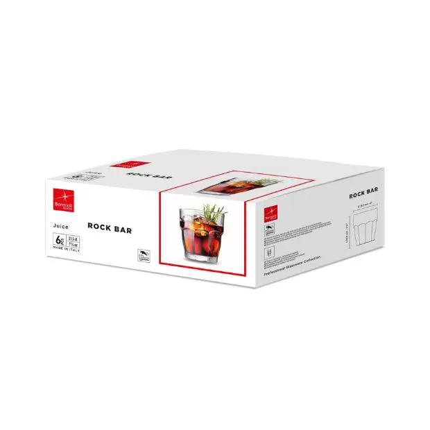 Bormioli Rocco Rocks Bar Juice Glasses - 215ml - Set of 6