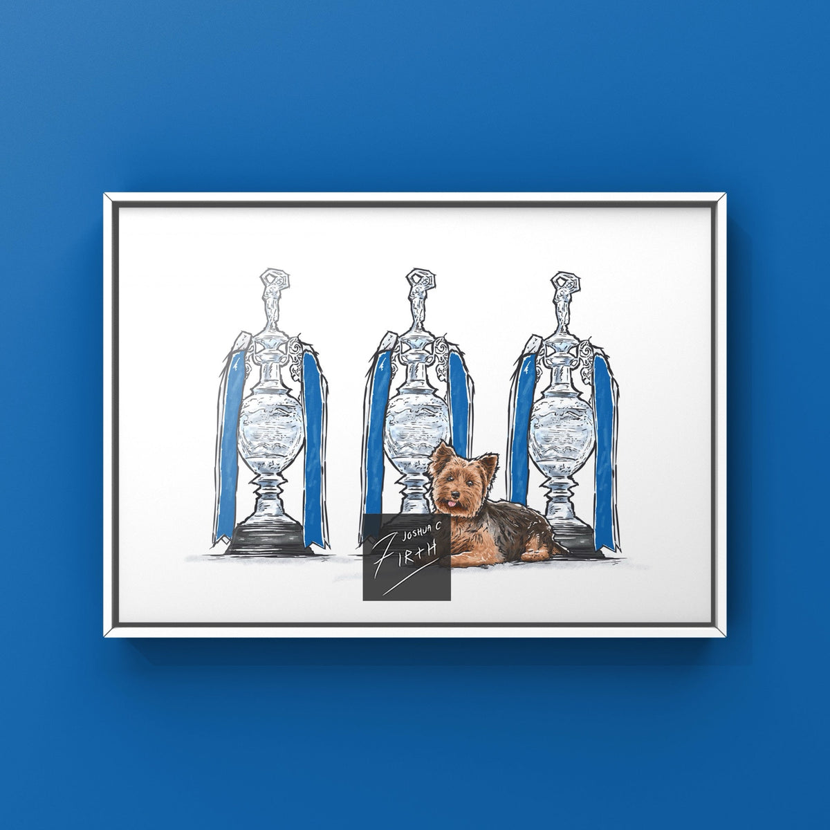 Huddersfield Inspired 3 Times Champions Yorkshire Terrier Football Print