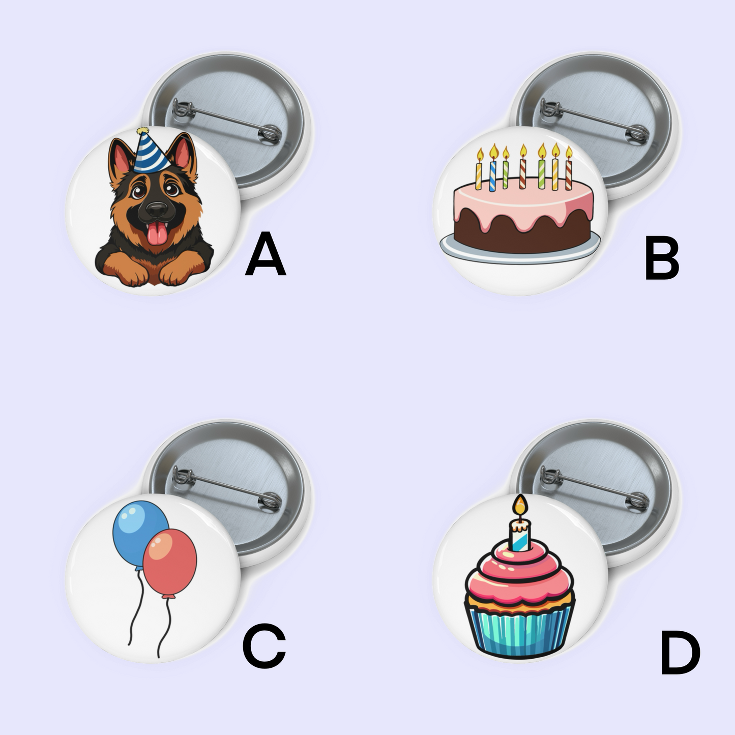 Birthday Celebration Pin Badge Bundle