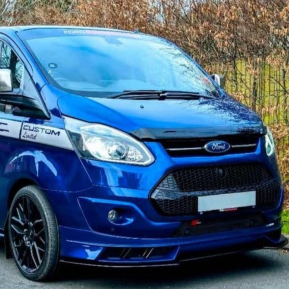For Ford Transit Custom MK1 Honeycomb Front Grille Matte Black (2012–2018) | Van-X