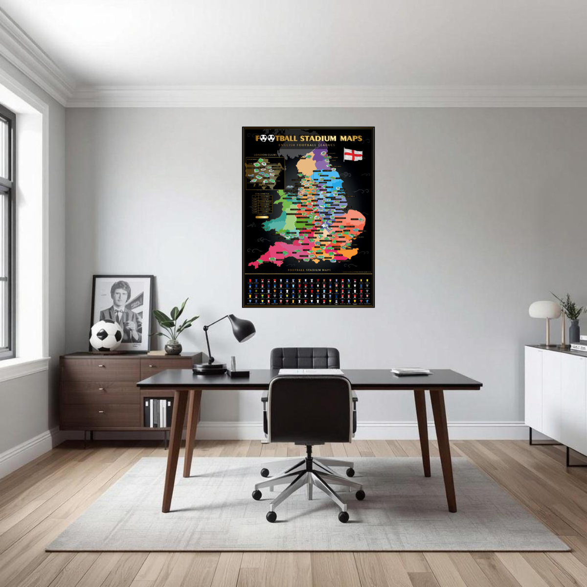 England Football Stadium Scratch-Off Map 26/27