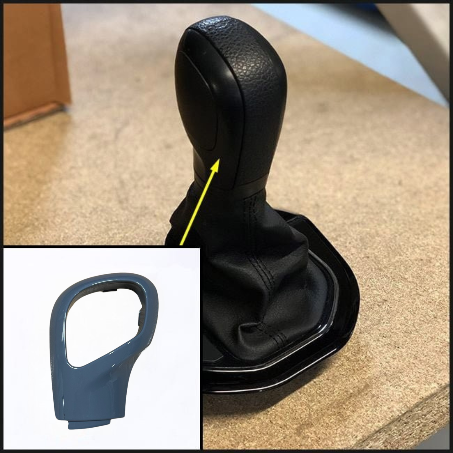 For VW T5.1 Transporter DSG Gear Knob Styling Caps – Grey Painted Upgrade, Ready to Fit
