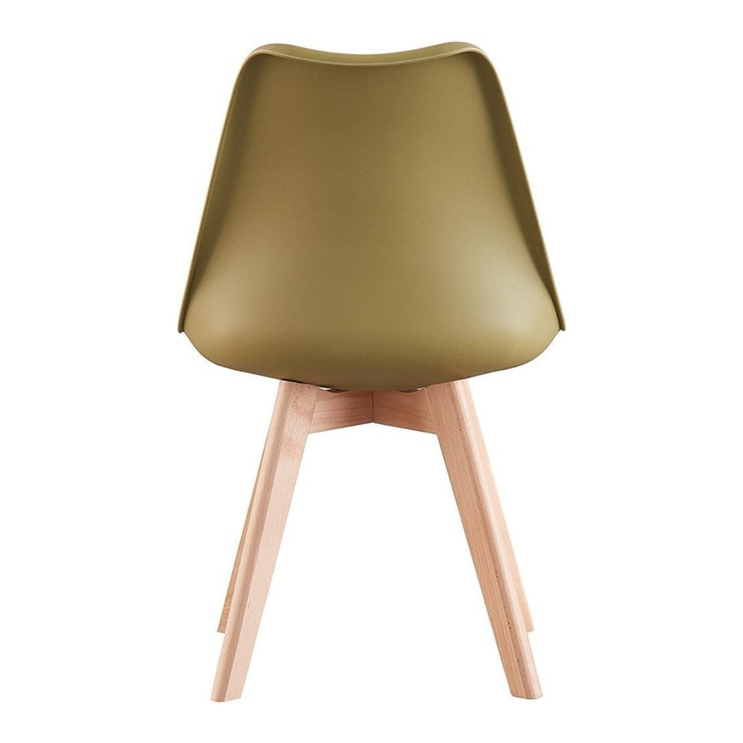 5PCs Dining Set - a White Halo Dining Table & Set of 4 Lorenzo Tulip Dining Chairs with Padded Seat