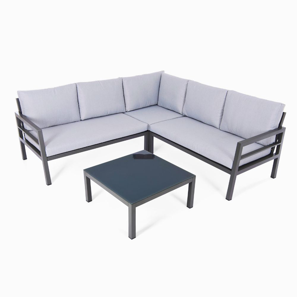 Oakley Grey Aluminium Outdoor Corner Sofa Set