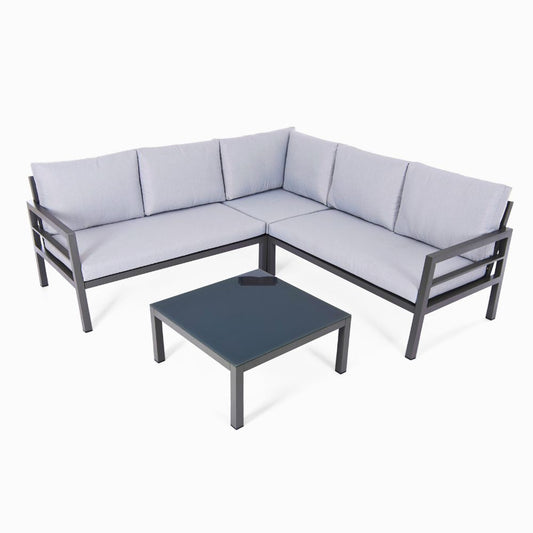 Oakley Grey Aluminium Outdoor Corner Sofa Set