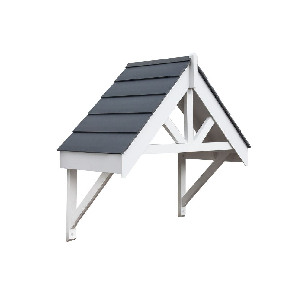 Deluxe Door Canopy White or Grey Frame