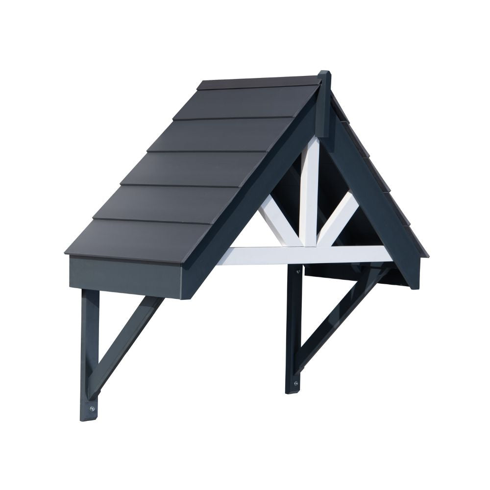 Deluxe Door Canopy White or Grey Frame