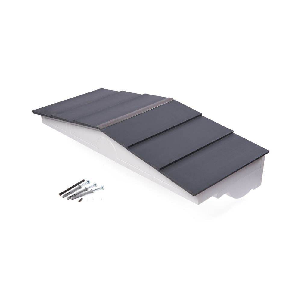 Apex Door Canopy White & Grey