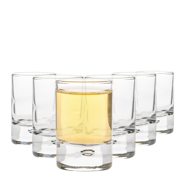 Bormioli Rocco Bubble Based Shot Glasses - 65ml - Set of 6