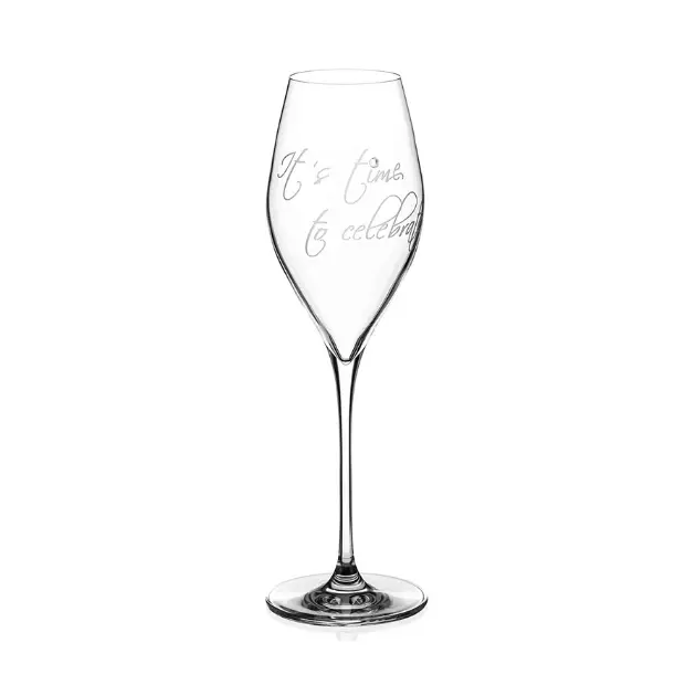 Diamante Prosecco Glass "It's Time to Celebrate" - In Gift Box